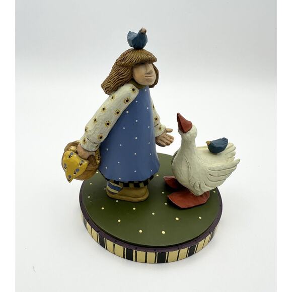 Williraye Studio Golden Friend WW7506 Woman with Sunflowers Duck Birds 2002 - Picture 1 of 7
